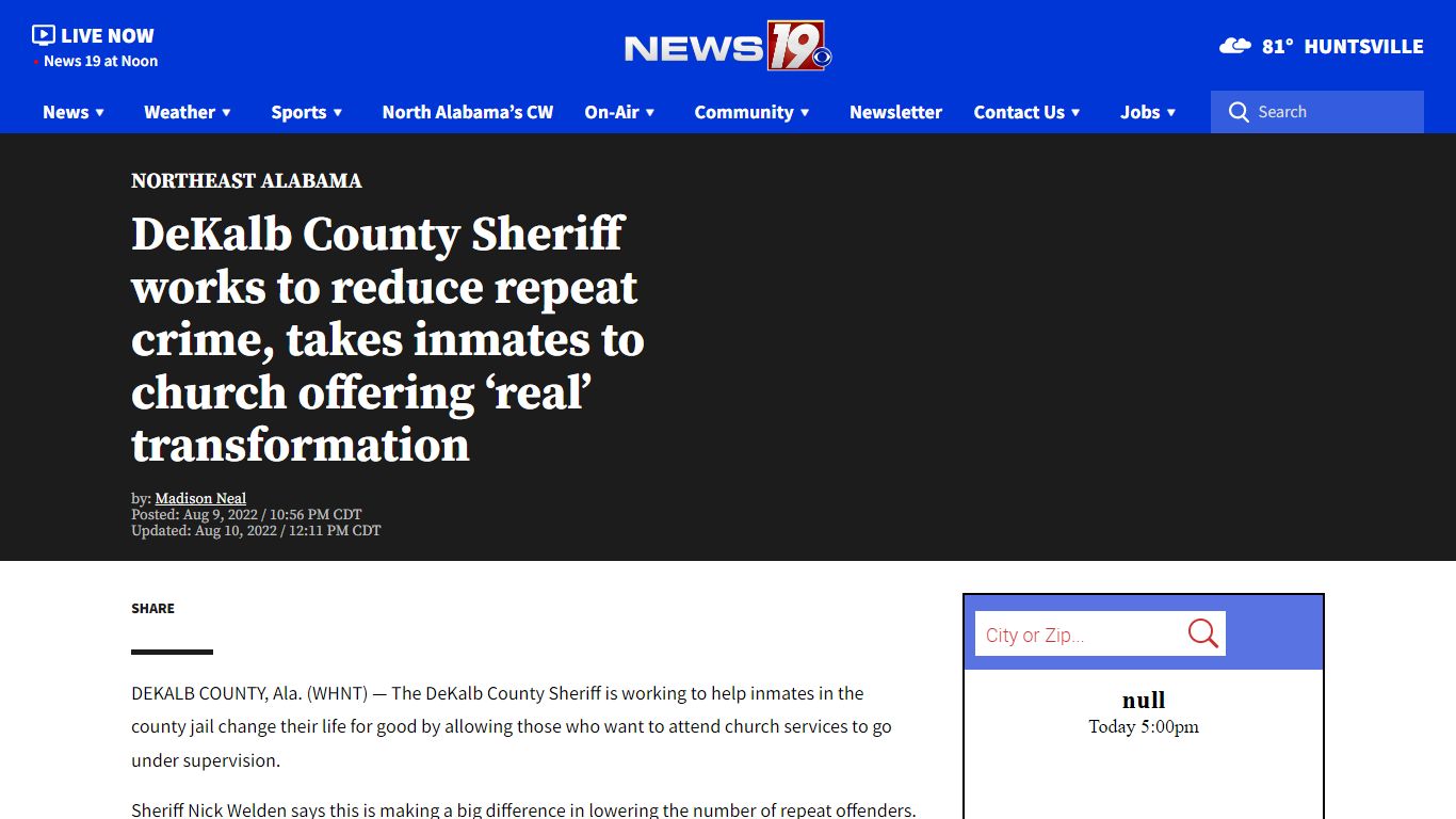 Dekalb County Sheriff works to reduce repeat crime, takes inmates to ...